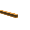 Aluminum U-adapter 25x25-6000mm R7016